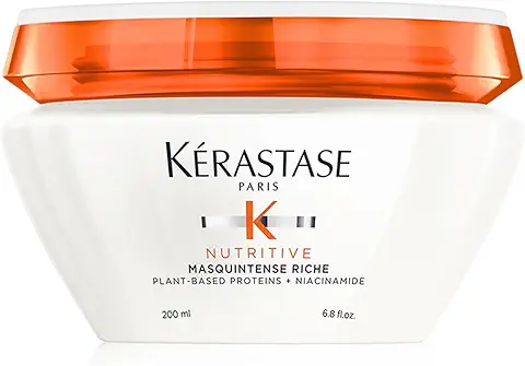 KERASTASE Nutritive Masquintense Hair Mask | Nutre profundamente y acondiciona con proteínas de origen vegetal, niacinamida para secado medio, 6.8 onzas líquidas