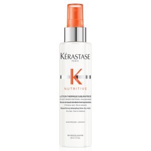 KERASTASE Spray nutritivo protector del calor | Protector del calor nutritivo para cabello seco | Desenreda, reduce el encrespamiento y se despega | Para cabello seco fino a medio | Loción Thermique
