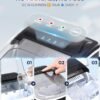 EUHOMY - Máquina de hacer hielo encimera con asa, portátil con cesta y cuchara, autolimpiante, produce 26 lb en 24 h, 9 cubos de hielo listos en 6 min