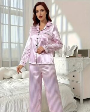 Conjunto Largo de Saten pijama